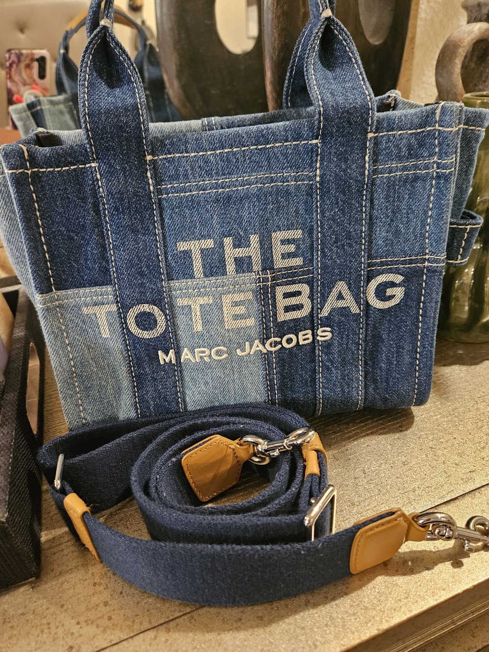 Marc Jacobs Small Denim Tote Bag - Picture 8 of 15
